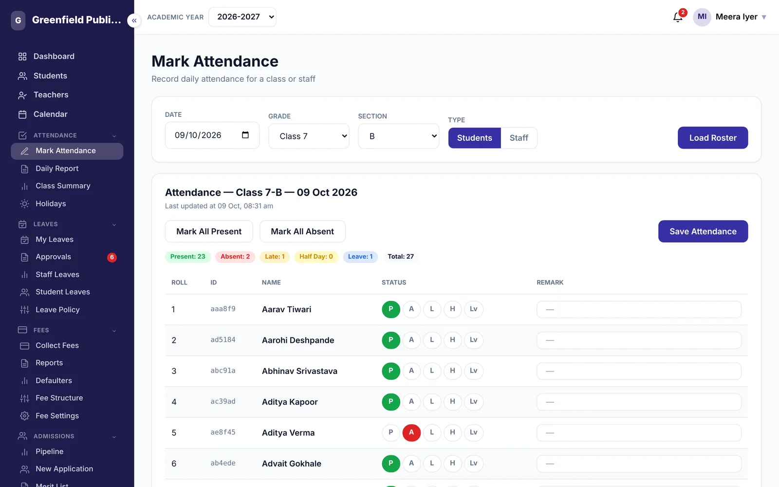 Attendance