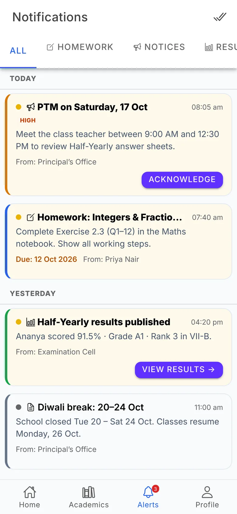 Notifications