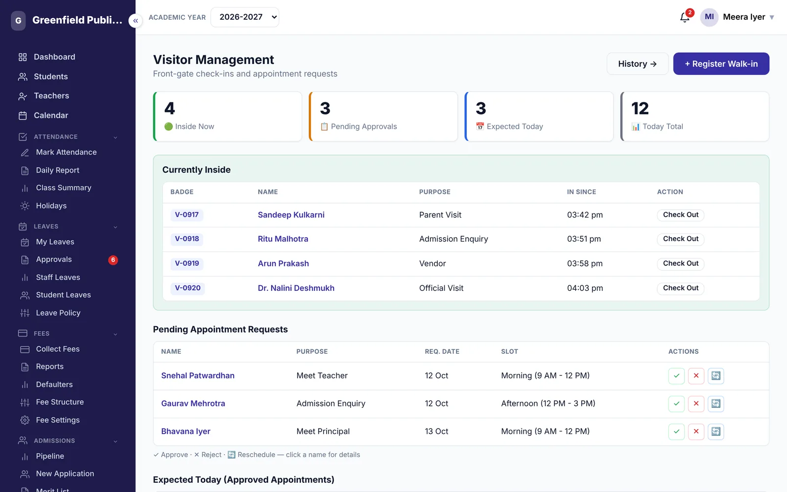 Visitor management